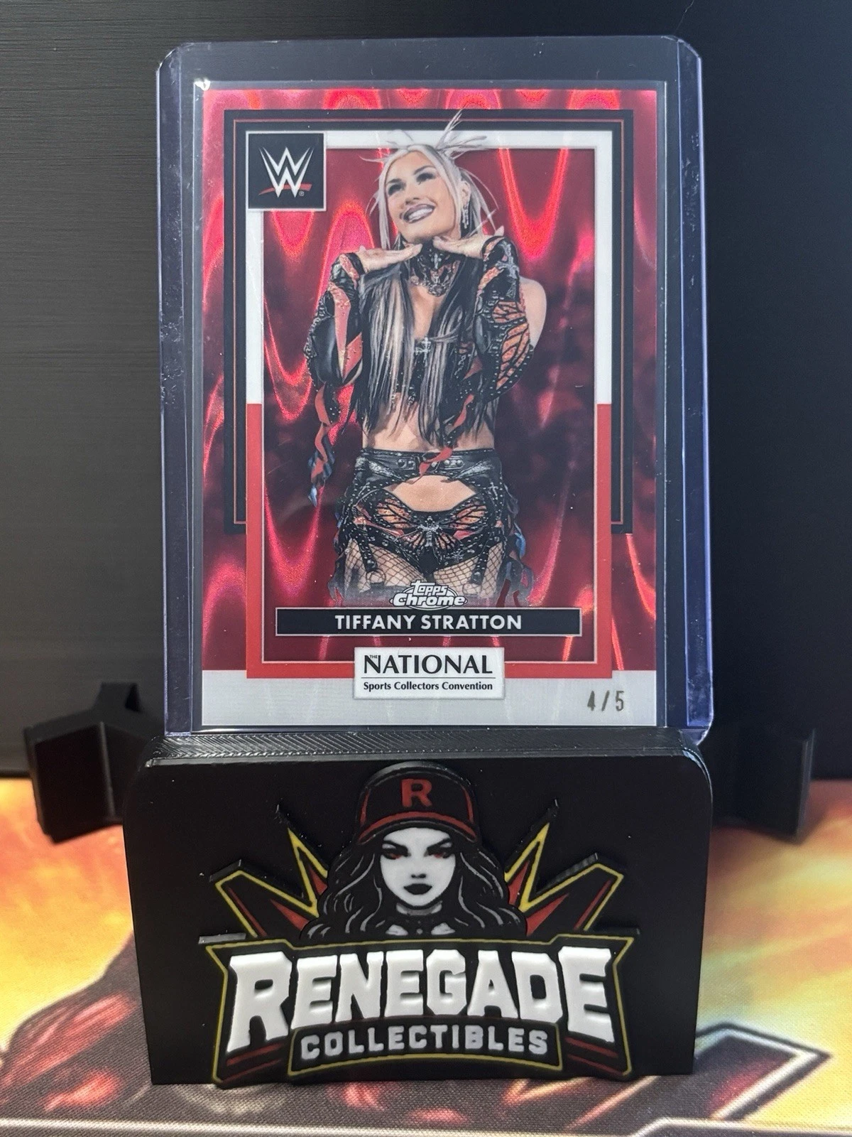 TOPPS CHROME WWE TIFFANY STRATTON RED REFRACTOR #’D /5 2026 NSCC