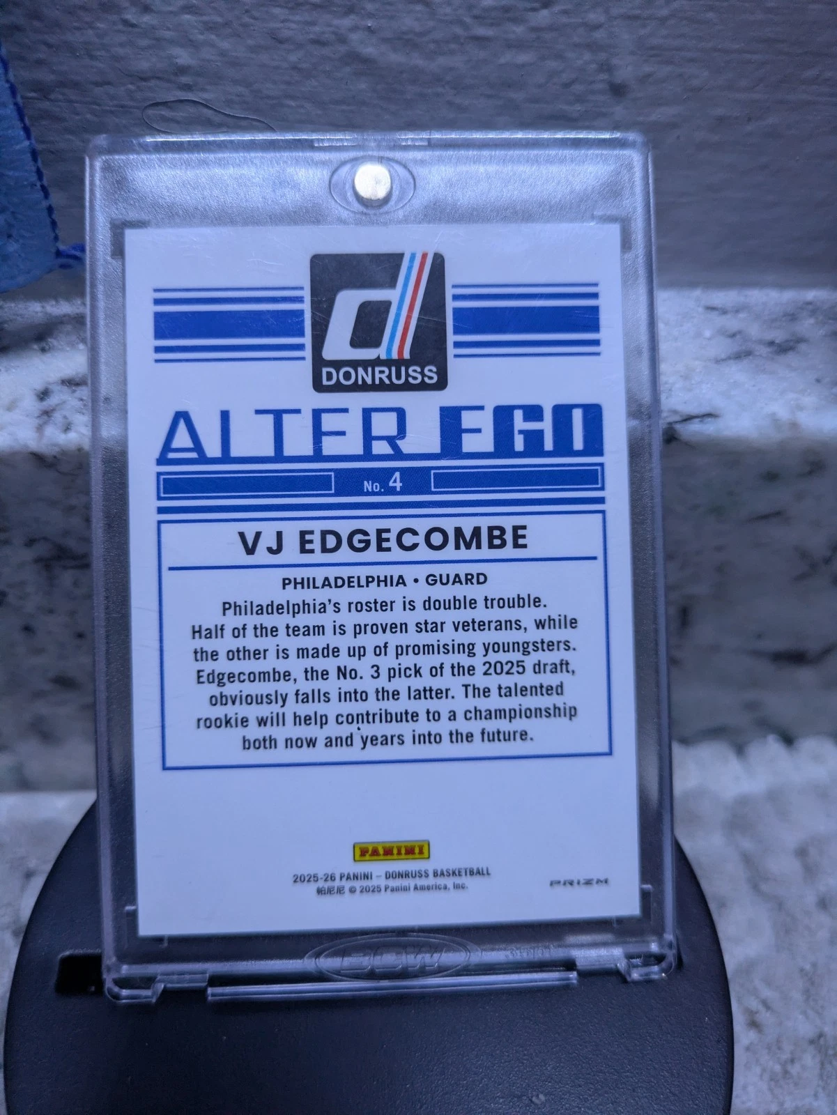 TOPPS 2025-26 PANINI DONRUSS VJ EDGECOMBE ALTER EGO SSP CASE HIT
