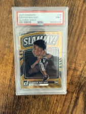 DONRUSS CARTER BRYANT SPURS #16 SLAMMY! GOLD /10 RC PSA 9 **POP1**2025