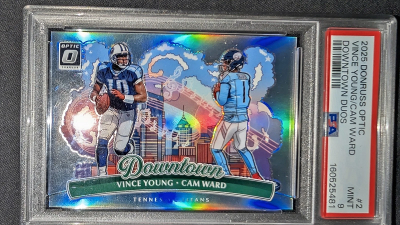 DONRUSS OPTIC - DOWNTOWN DUOS CAM WARD, VINCE YOUNG #2 (RC) PSA 9 2025