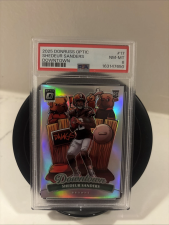 DONRUSS - DOWNTOWN! SHEDEUR SANDERS #17 (RC) PSA GRADED 8 2025
