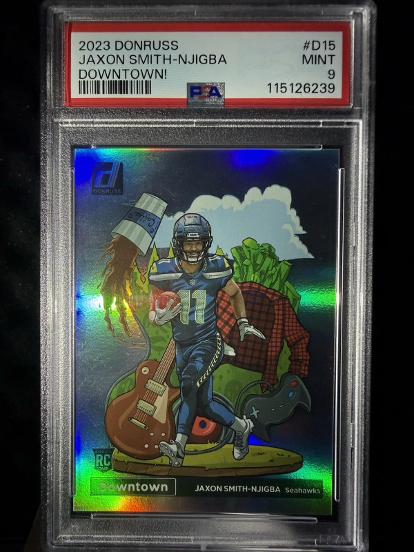 DONRUSS DOWNTOWN! JAXON SMITH-NJIGBA #D-15 RC PSA 9 2023
