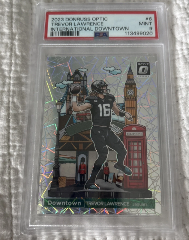 DONRUSS OPTIC INTERNATIONAL DOWNTOWN TREVOR LAWRENCE #6 PSA 9 OFFER 2023