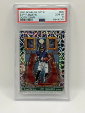 DONRUSS OPTIC - DOWNTOWN ZAY FLOWERS #D-17 (RC) PSA 10 READ DESC 2023