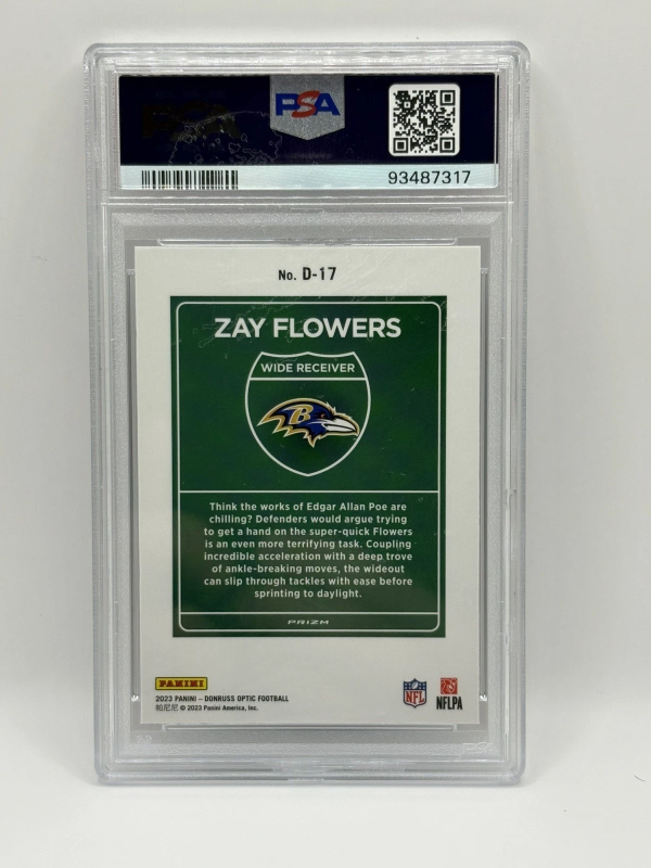 DONRUSS OPTIC - DOWNTOWN ZAY FLOWERS #D-17 (RC) PSA 10 READ DESC 2023