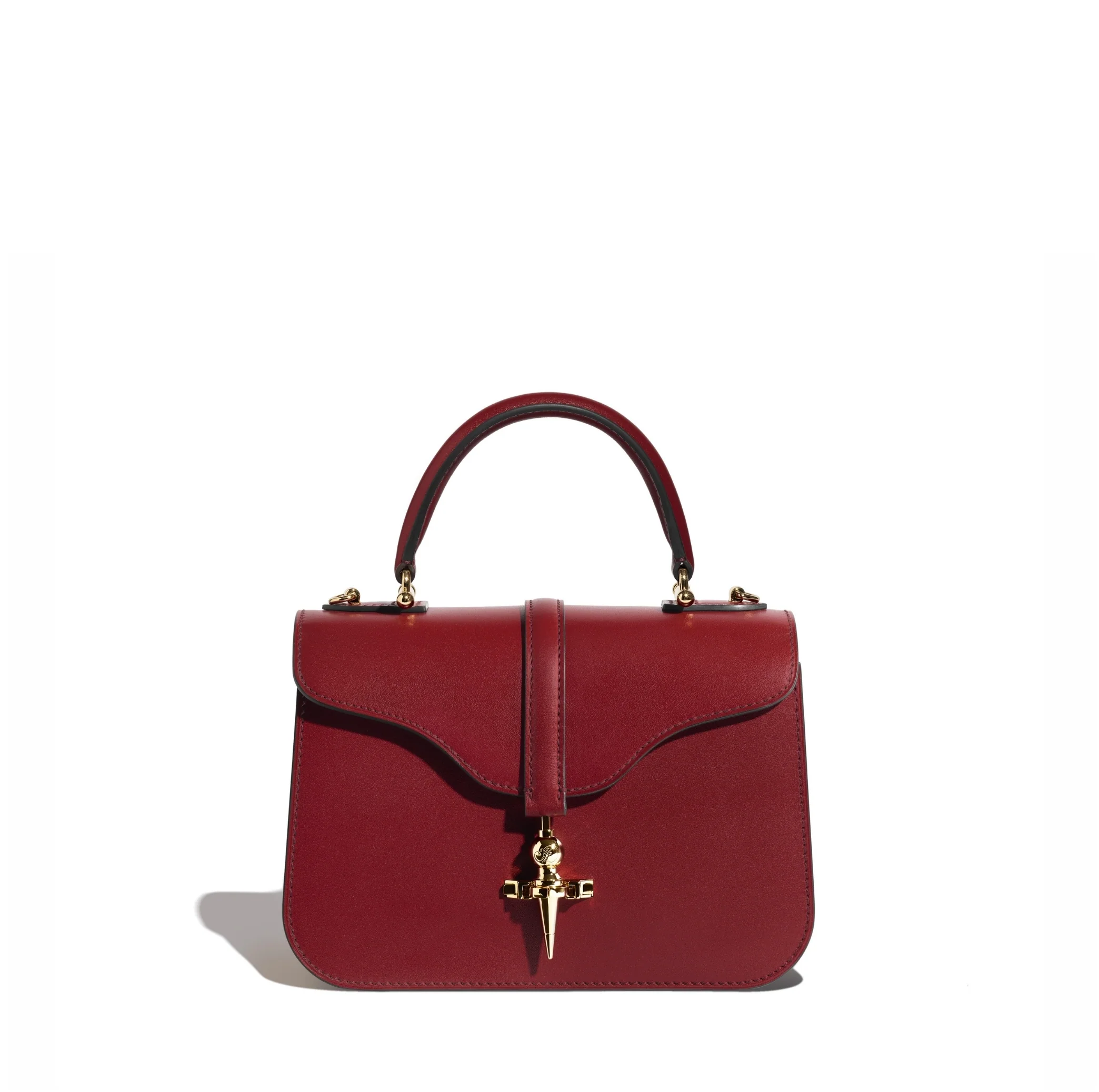 JOSEPH DUCLOS DIANE L20 IN HARMONIE LEATHER ACAJOU MATERIAL: GOLD-PLATED BRASS