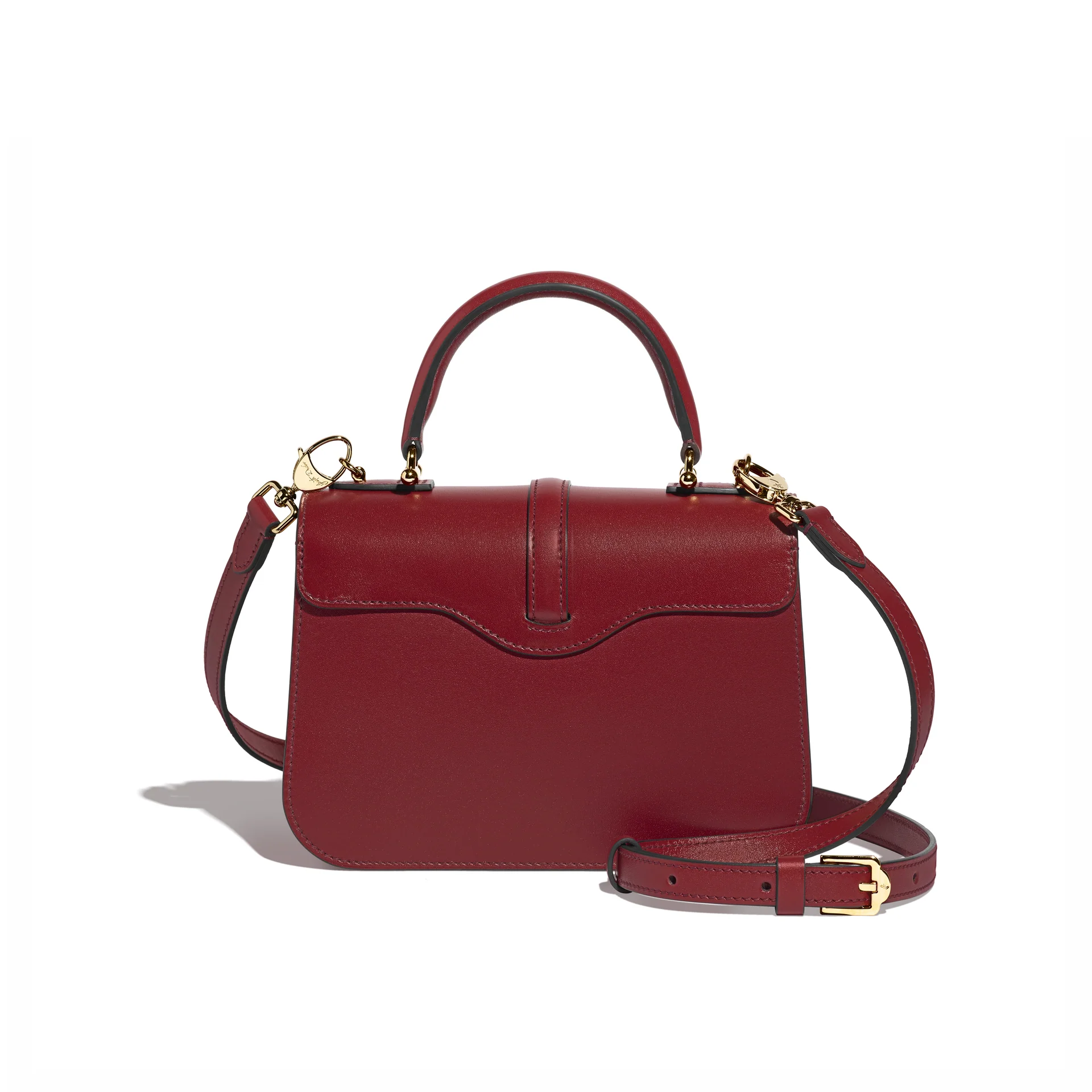 JOSEPH DUCLOS DIANE L20 IN HARMONIE LEATHER ACAJOU MATERIAL: GOLD-PLATED BRASS