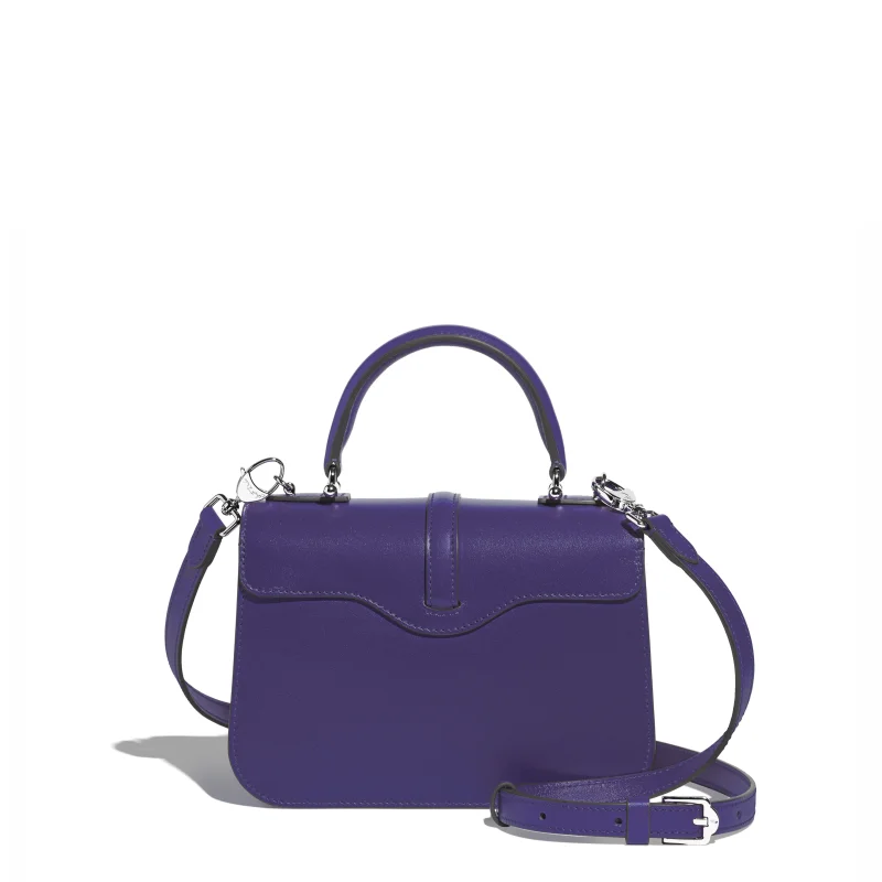 JOSEPH DUCLOS DIANE L20 IN COCAGNE HARMONIE LEATHER MATERIAL: PALLADIUM-PLATED BRASS