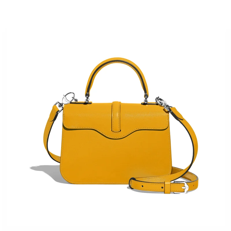 JOSEPH DUCLOS DIANE L20 IN HARMONIE LEATHER SAFRAN MATERIAL: PALLADIUM-PLATED BRASS