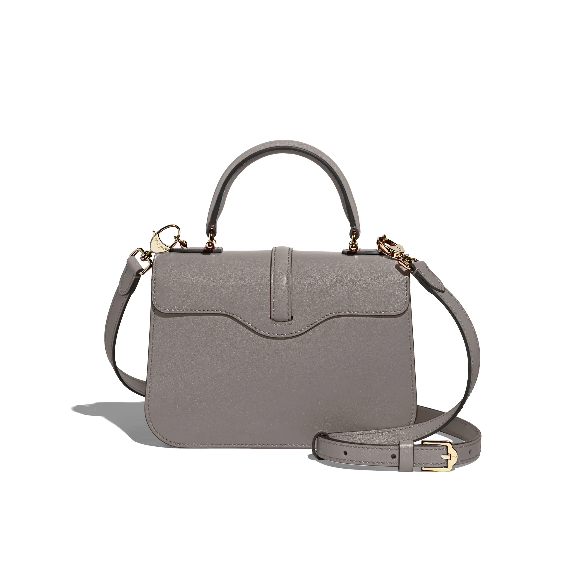 JOSEPH DUCLOS DIANE L20 IN GREY HARMONIE LEATHER MATERIAL: GOLD-PLATED BRASS