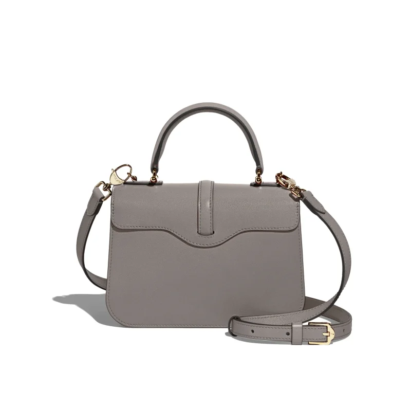 JOSEPH DUCLOS DIANE L20 IN GREY HARMONIE LEATHER MATERIAL: GOLD-PLATED BRASS