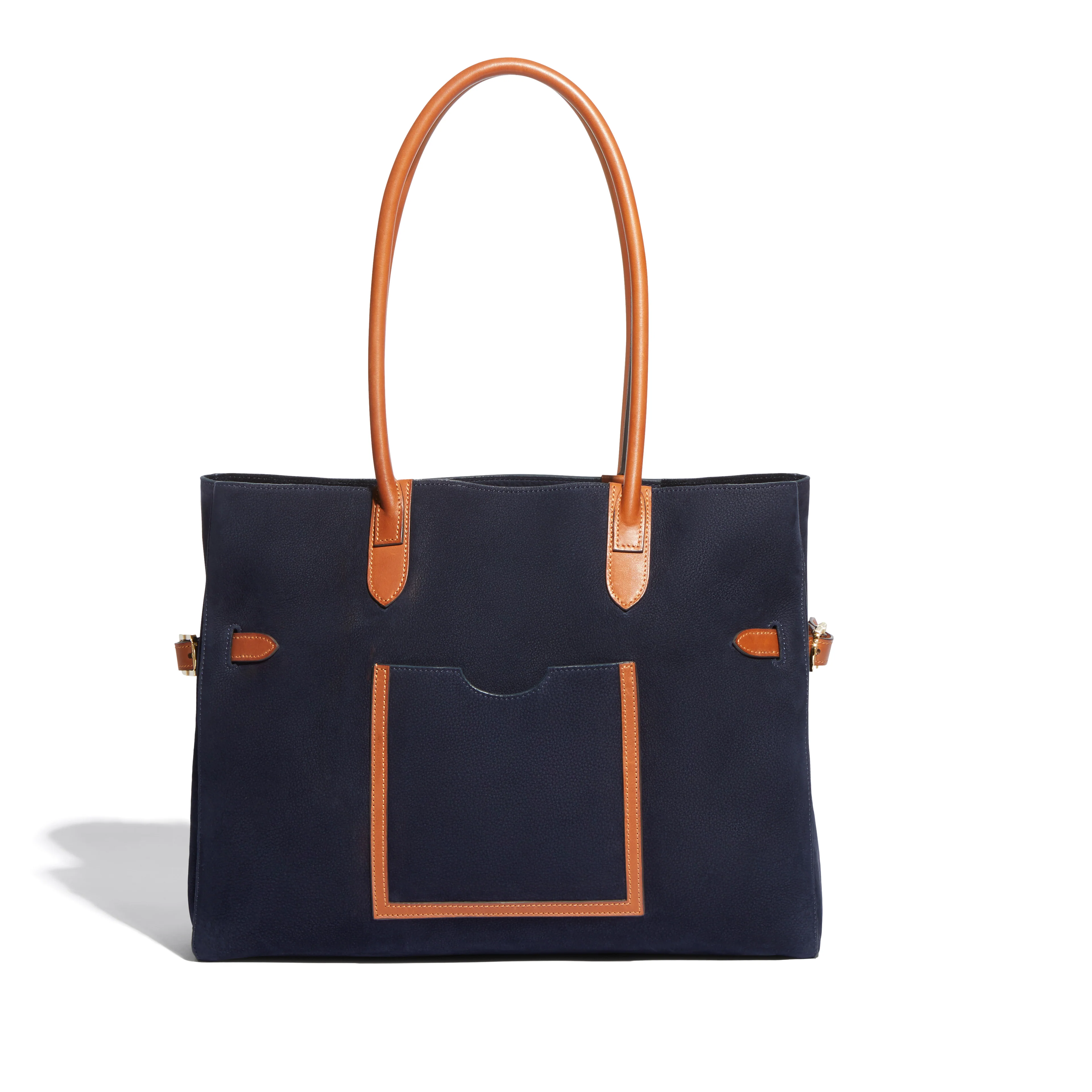 JOSEPH DUCLOS LECTOURE HORIZONTAL LEATHER TOTE NUANCE: BLEU RIVIèRE