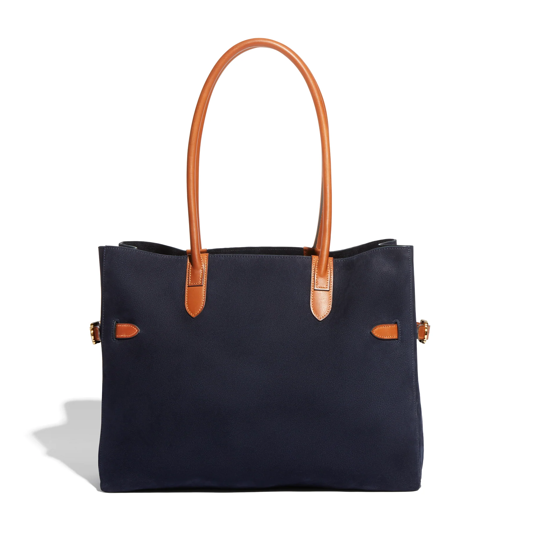 JOSEPH DUCLOS LECTOURE HORIZONTAL LEATHER TOTE NUANCE: BLEU RIVIèRE