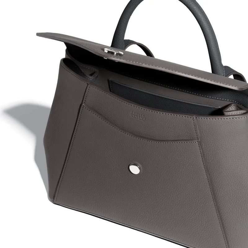 JOSEPH DUCLOS FONTéLIE BAG CONCERTO LEATHER NUANCE: GRIS SOURIS/GRIS FONCé