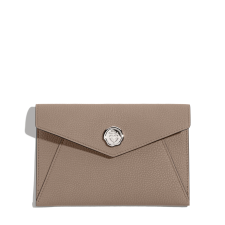 JOSEPH DUCLOS FONTéLIE ENVELOPE CLUTCH IN TAUPE CONCERTO LEATHER NUANCE: TAUPE