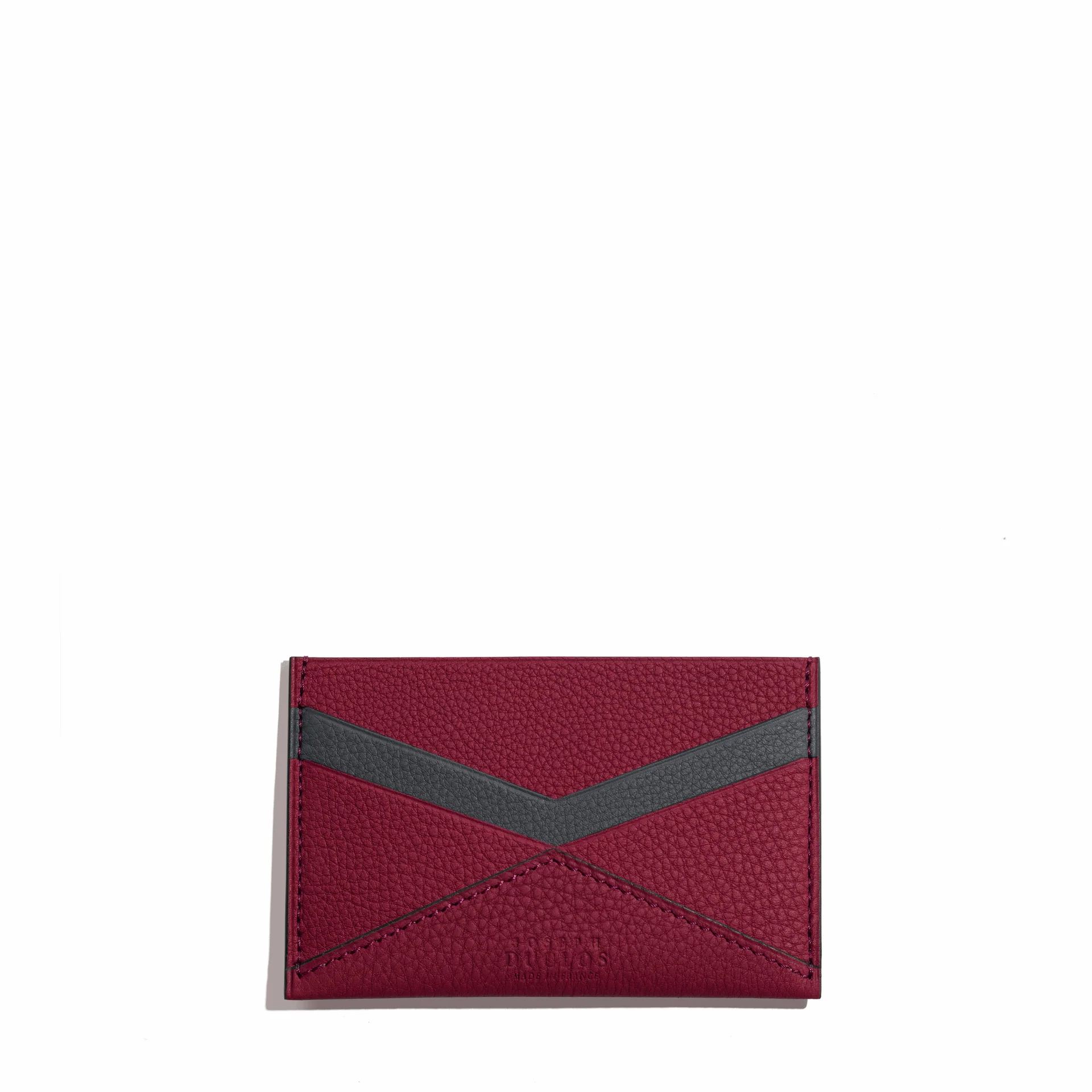 JOSEPH DUCLOS FONTéLIE CARDHOLDER IN AUBERGINE CONCERTO LEATHER