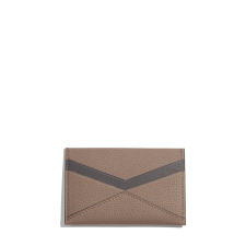 JOSEPH DUCLOS FONTéLIE CARDHOLDER IN TAUPE CONCERTO LEATHER NUANCE: TAUPE & SOURIS
