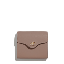 JOSEPH DUCLOS DIANE MINI WALLET IN MARRON GLACé TEMPO LEATHER NUANCE: MARRON GLACé