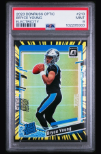 DONRUSS OPTIC #213 BRYCE YOUNG ELECTRICITY /69 RC RARE PSA MINT SSP 2023
