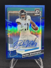 DONRUSS OPTIC - RATED ROOKIE PARKER WASHINGTON #254 BLUE AUTO /99 2023
