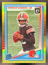 DONRUSS OPTIC SHEDEUR SANDERS NEON YELLOW /15 #203 CLEVELAND BROWNS 2025