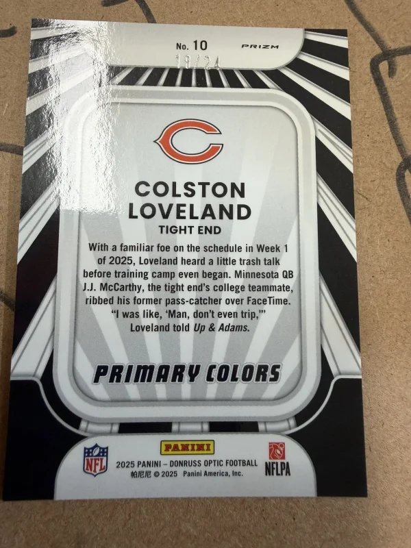 DONRUSS OPTIC ROOKIE PRIMARY COLORS -LOVELAND DRAGON PRIZM /24 (RC) 2025