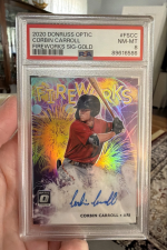 DONRUSS OPTIC - FIREWORKS SIGNATURES CORBIN CARROLL #FS-CC GOLD 2020