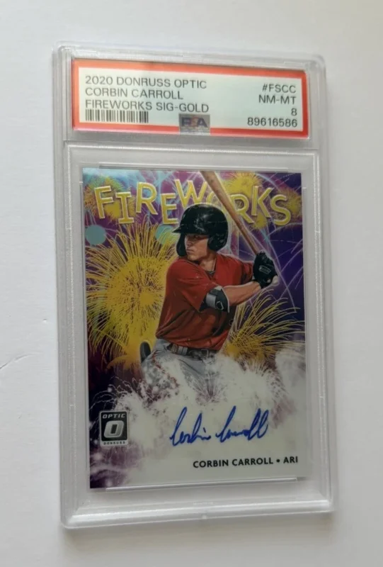 DONRUSS OPTIC - FIREWORKS SIGNATURES CORBIN CARROLL #FS-CC GOLD 2020
