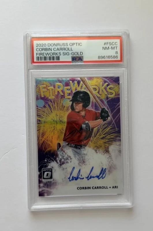 DONRUSS OPTIC - FIREWORKS SIGNATURES CORBIN CARROLL #FS-CC GOLD 2020