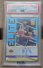 DONRUSS ELITE ANTHONY DAVIS ELITE SIGS BLUE AUTO PSA 9 /35 2021/2022
