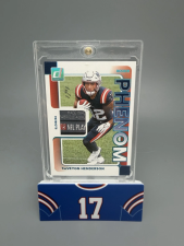 DONRUSS TREVEYON HENDERSON 2025 DONRUSS 1/1 LAUNDRY TAG ROOKIE PHENOM JERSEY #RPJ-THN