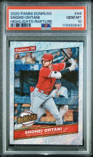 DONRUSS SHOHEI OHTANI HIGHLIGHTS RAPTURE #H-6 PSA 10 ANGELS 2020