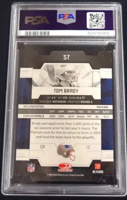 DONRUSS ELITE - TOM BRADY #57 ASPIRATIONS DIE-CUT /88 2009