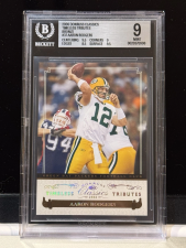 DONRUSS AARON RODGERS 06/100 BGS 9 BRONZE TIMELESS CLASSICS TRIBUTES #37 2006