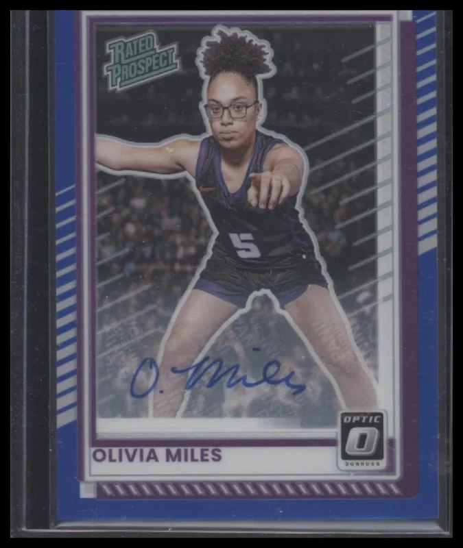 DONRUSS #89 OLIVIA MILES BASE OPTIC AUTOGRAPHS BLUE #/49 2025-26