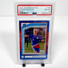 DONRUSS FIFA RATED ROOKIE CAVAN SULLIVAN #184 BLUE /49 PSA 8 (RC) 2024-25