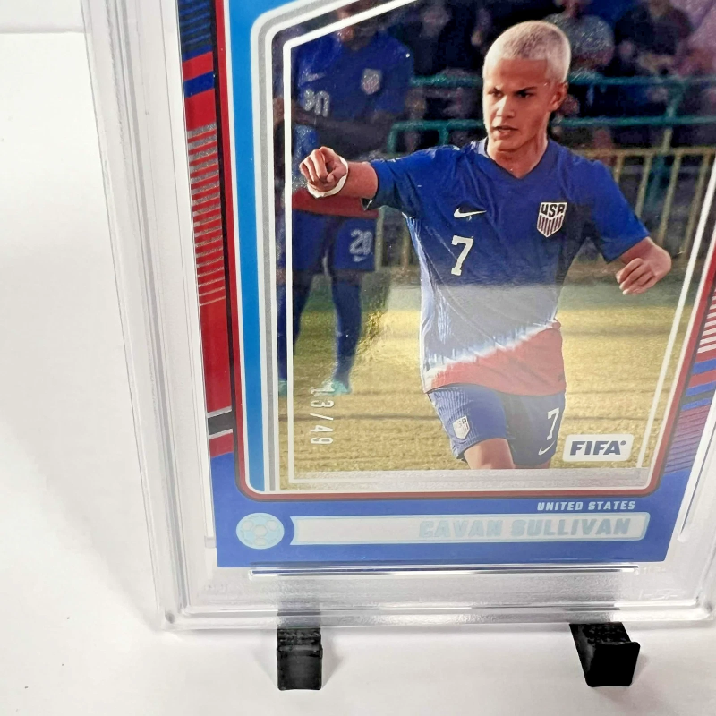 DONRUSS FIFA RATED ROOKIE CAVAN SULLIVAN #184 BLUE /49 PSA 8 (RC) 2024-25