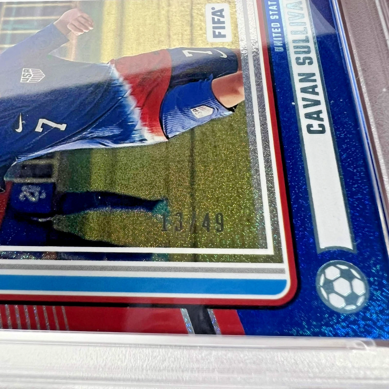 DONRUSS FIFA RATED ROOKIE CAVAN SULLIVAN #184 BLUE /49 PSA 8 (RC) 2024-25