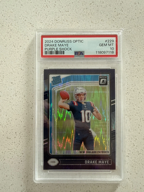 DONRUSS OPTIC PURPLE SHOCK PSA 10 2024 DRAKE MAYE