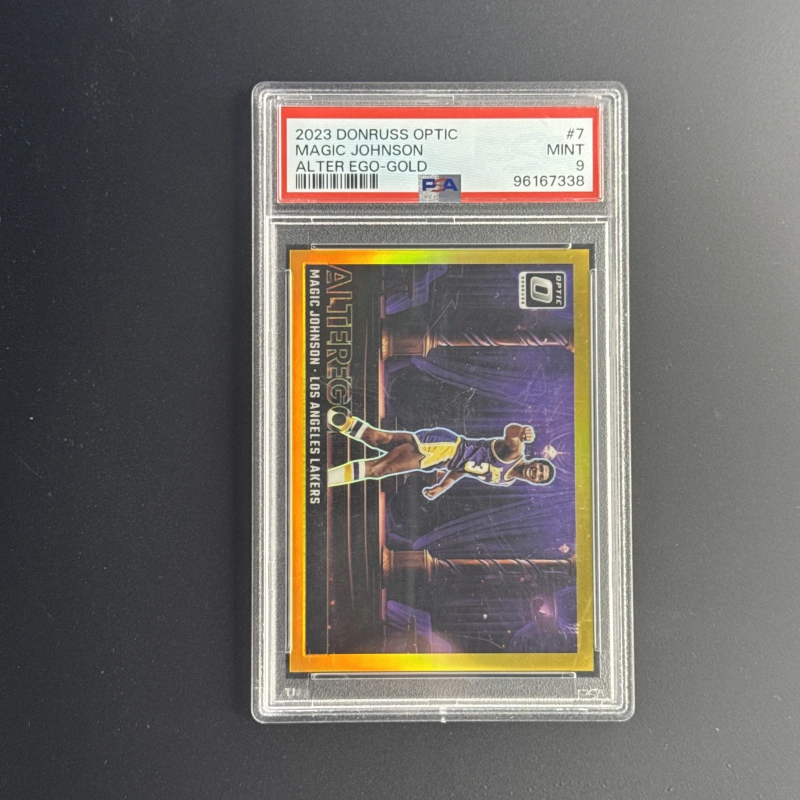 DONRUSS OPTIC MAGIC JOHNSON #7 ALTER EGO PSA 9…. #/10 2023