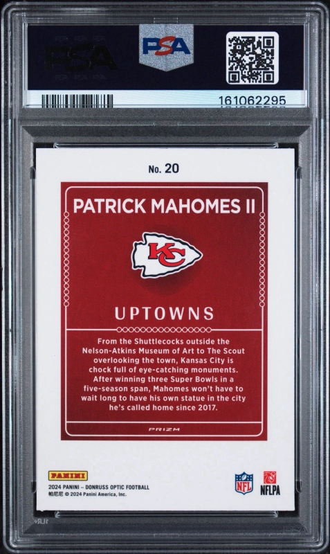 DONRUSS OPTIC UPTOWNS #20 PATRICK MAHOMES II PSA 9 2024