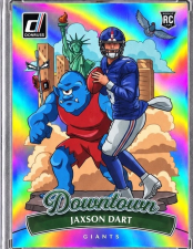 DONRUSS JAXSON DART ROOKIE DOWNTOWN 2025 DONRUSS TRUE DOWNTOWN RARE JUMBO RC GIANTS