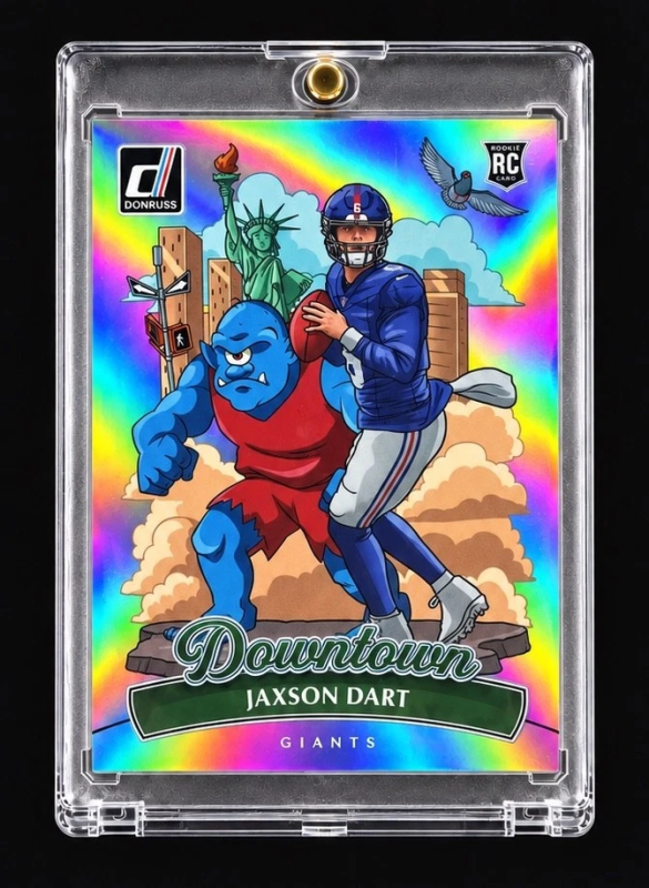 DONRUSS JAXSON DART ROOKIE DOWNTOWN 2025 DONRUSS TRUE DOWNTOWN RARE JUMBO RC GIANTS