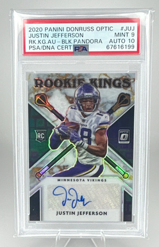DONRUSS OPTIC JUSTIN JEFFERSON ROOKIE KINGS BLACK PANDORA /25 2020
