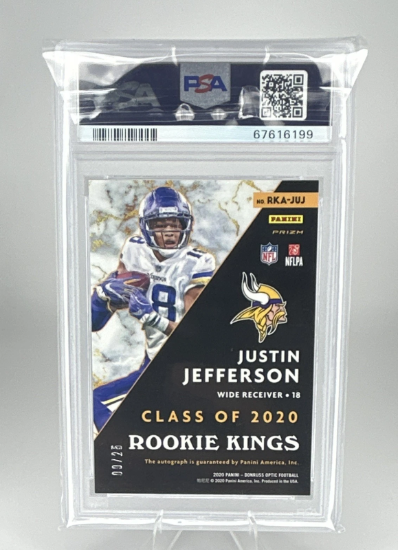 DONRUSS OPTIC JUSTIN JEFFERSON ROOKIE KINGS BLACK PANDORA /25 2020