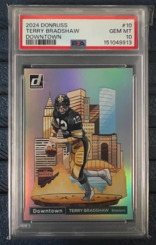 DONRUSS TERRY BRADSHAW DOWNTOWN PSA 10! 2024