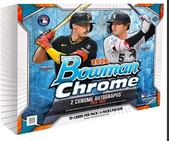 TOPPS BOWMAN CHROME BASEBALL HOBBY BOX 2026 RELEASE, HOBBY BOX, BASEBALL CARDS , TOPPS BOWMAN CHROME MLB 2026