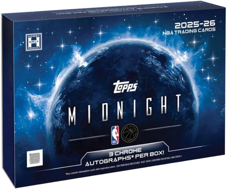 TOPPS MIDNIGHT NBA TRADING CARDS 2025-26 HOBBY BOX FACTORY SEALED 3 CHROME AUTOGRAPHS PER BOX