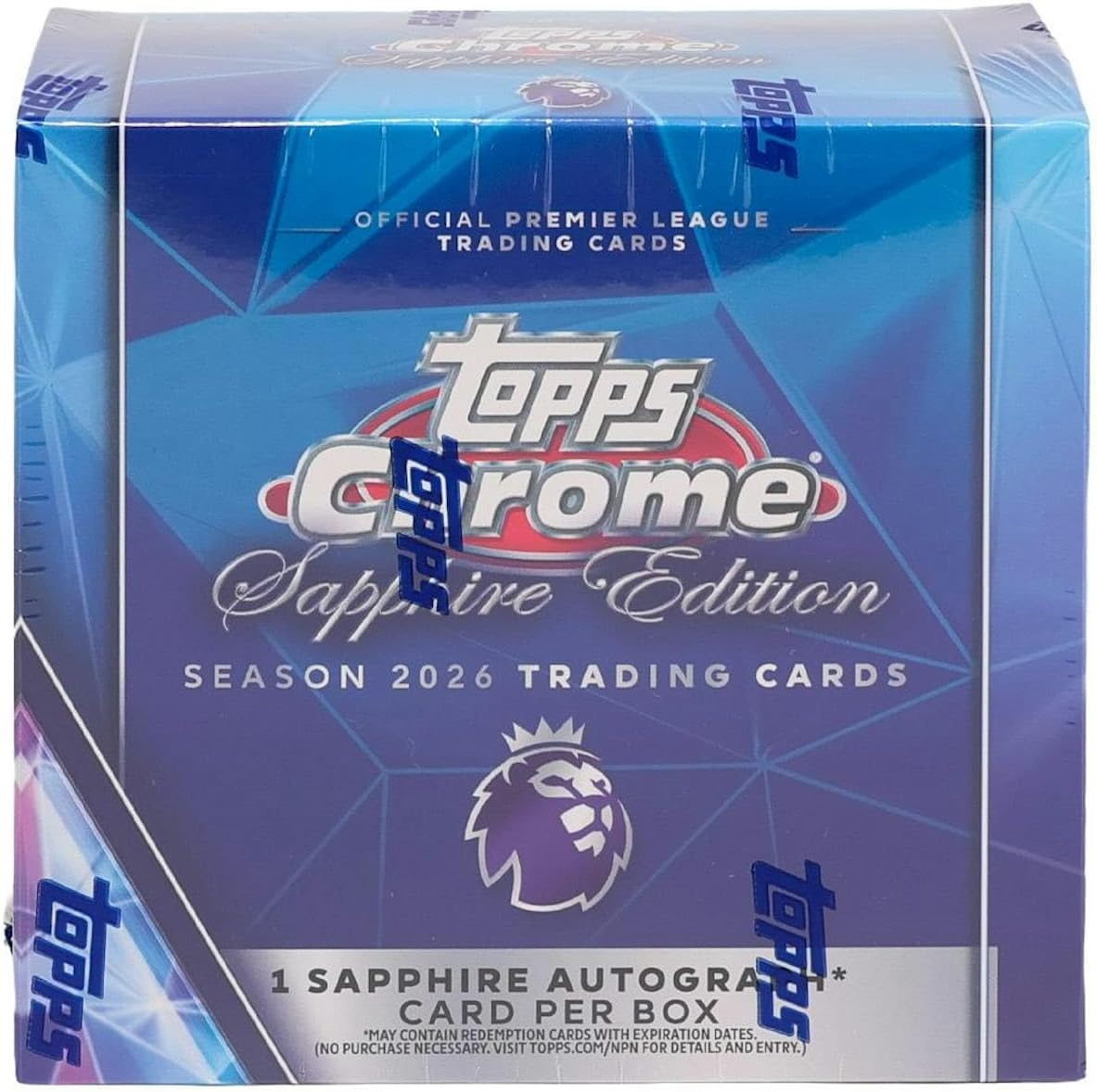 TOPPS CHROME PREMIER LEAGUE EPL SOCCER SAPPHIRE EDITION BOX 2026