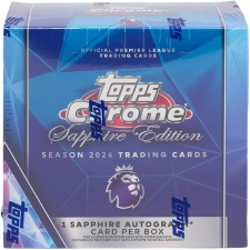 TOPPS CHROME PREMIER LEAGUE EPL SOCCER SAPPHIRE EDITION BOX 2026